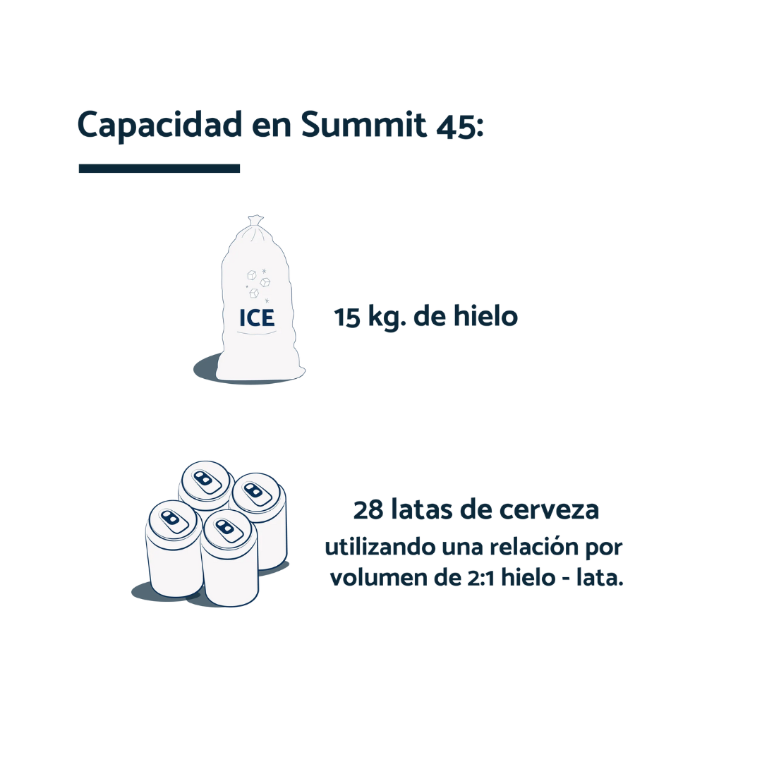 Hielera Taos capacidad 45 White