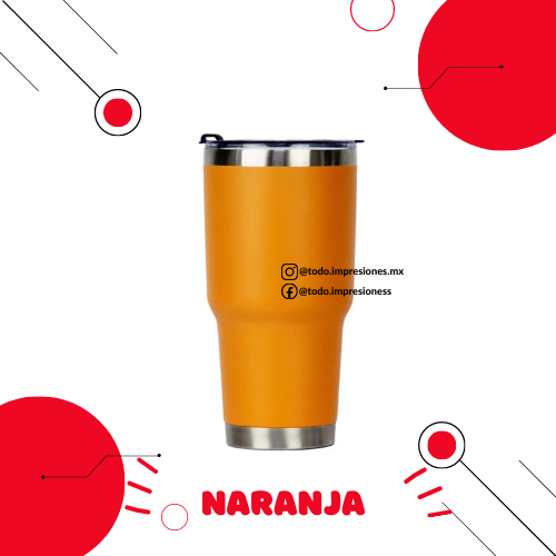 Vaso Térmico de 30 oz- Personalizar texto horizontal –